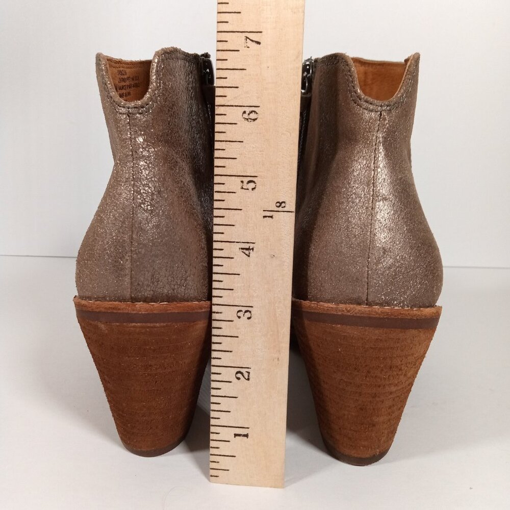 Sofft Tilton Booties Women Size 8 Leather Gray Suede Metallic Side Zip SF0021808 - Picture 8 of 13